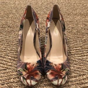 Nine West Velvet Floral Pumps